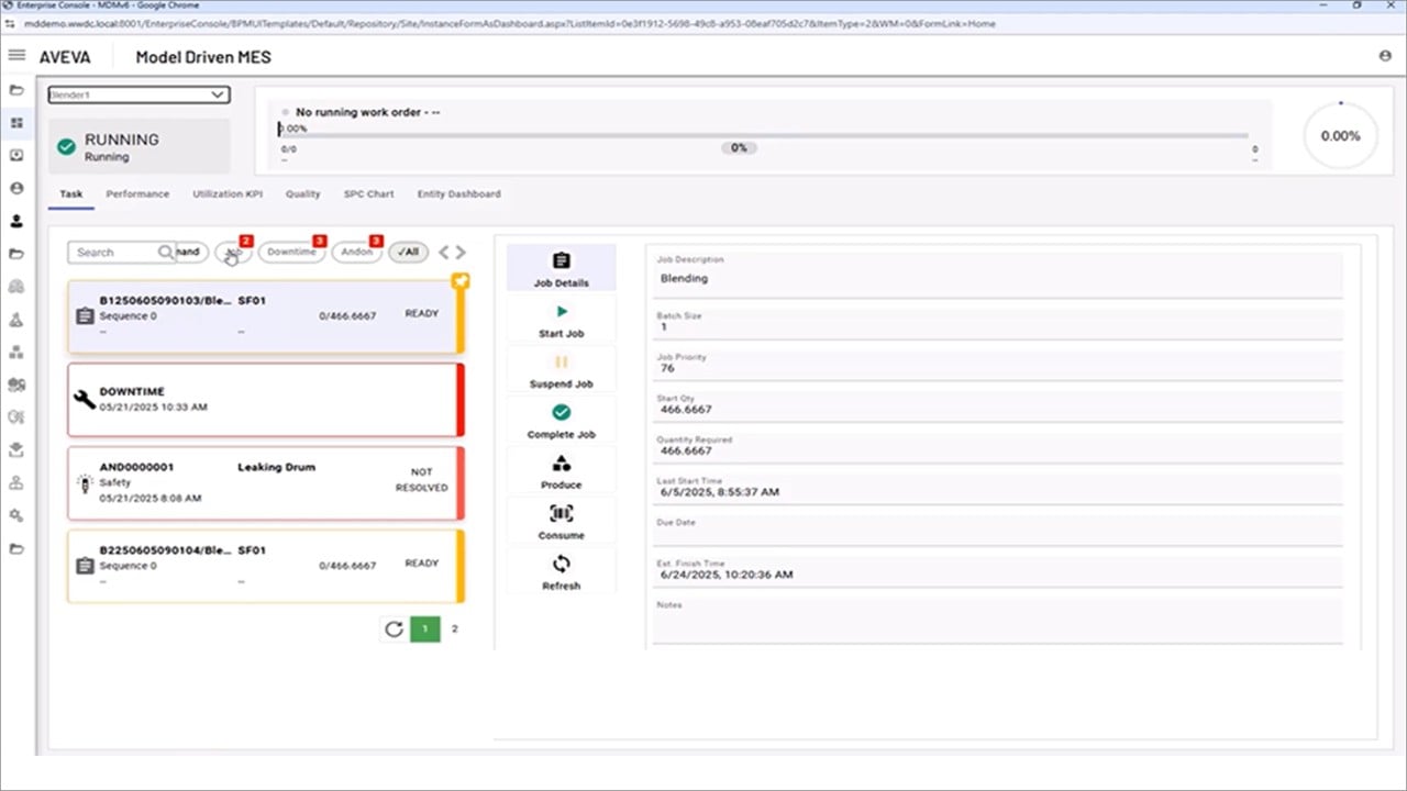 Real-time production control